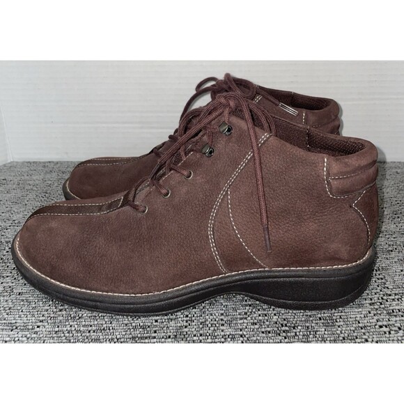 White Mountain Ankle Boots Womens 7M Brown Leather Lace-Up Comfort Booties‎ Lisa - Picture 4 of 14